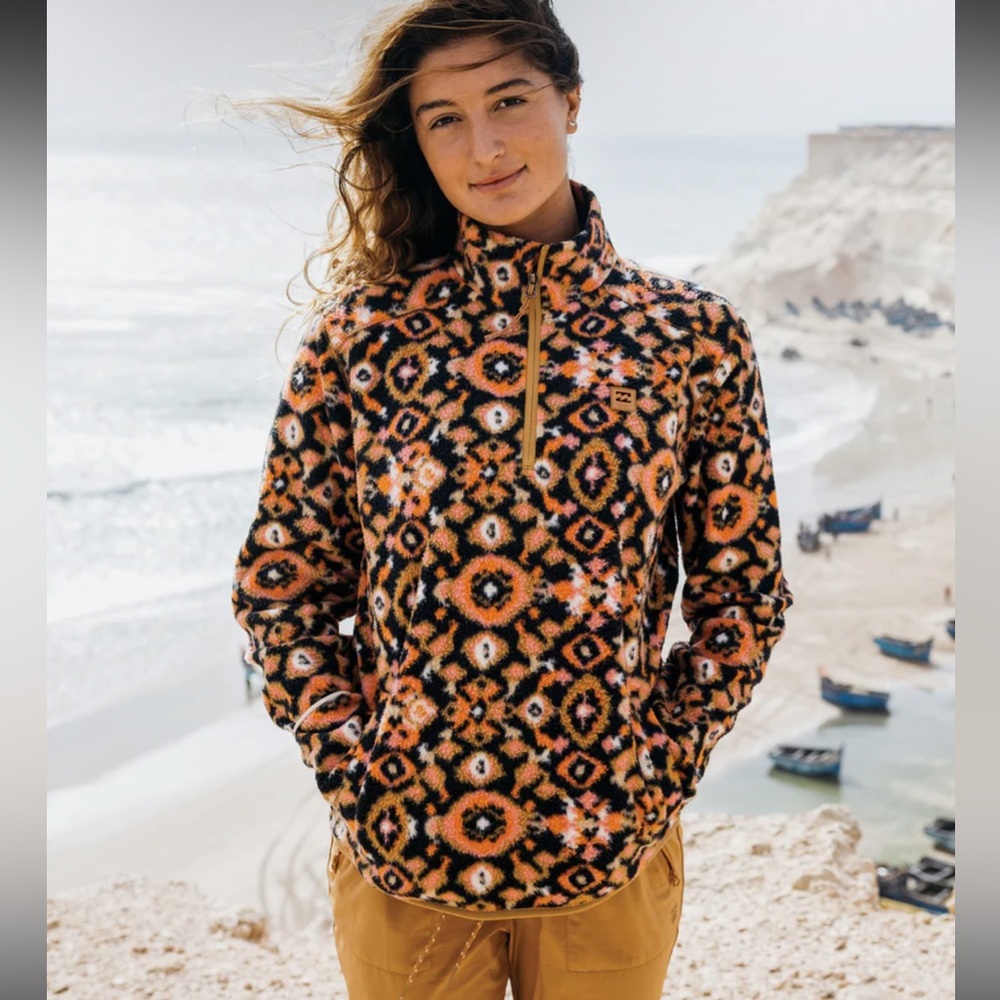 NWT Billabong A/Div Boundary Mock 3 Fleece Half-Zip Pullover Sweatshirt Size S
